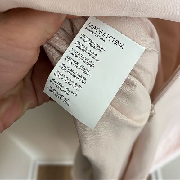 NWT Club Monaco Naveah Dusty Pink Off Shoulder Linen Jumpsuit - Picture 10 of 10